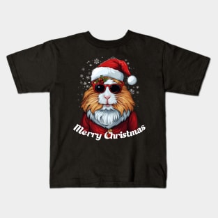 Guinea Pig Santa Merry Christmas Kids T-Shirt